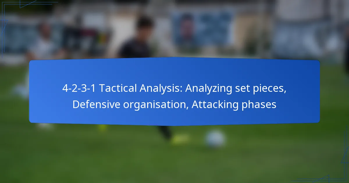 4-2-3-1 Tactical Analysis: Analyzing set pieces, Defensive organisation, Attacking phases