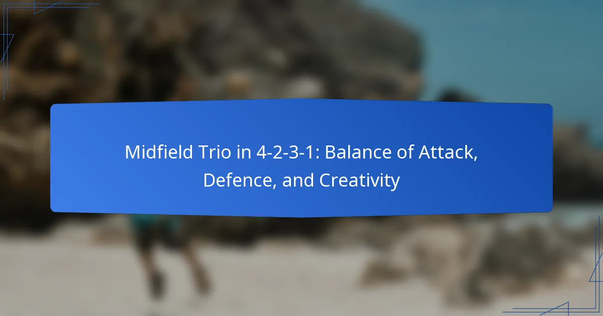 Midfield Trio in 4-2-3-1: Balance of Attack, Defence, and Creativity