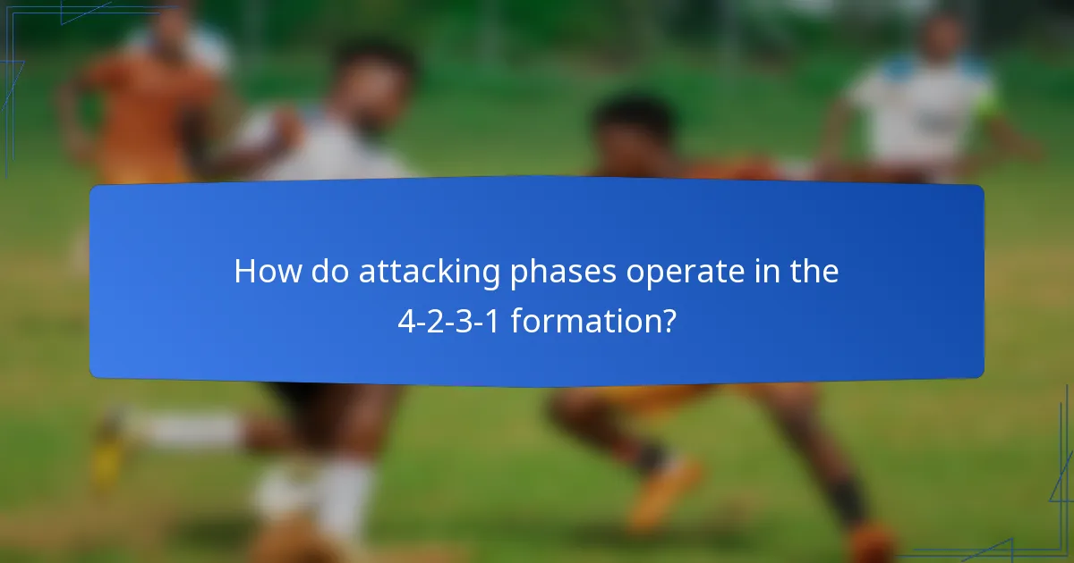 How do attacking phases operate in the 4-2-3-1 formation?